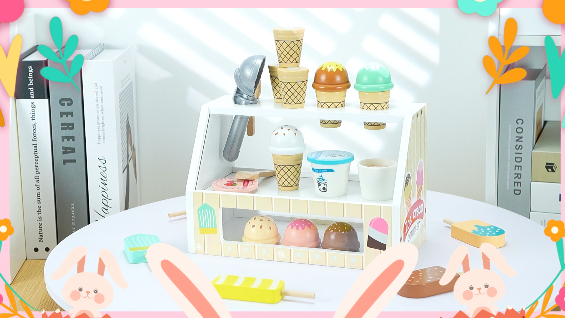 Amazon | ままごと アイスクリーム屋さん 木製おもちゃ 知育玩具